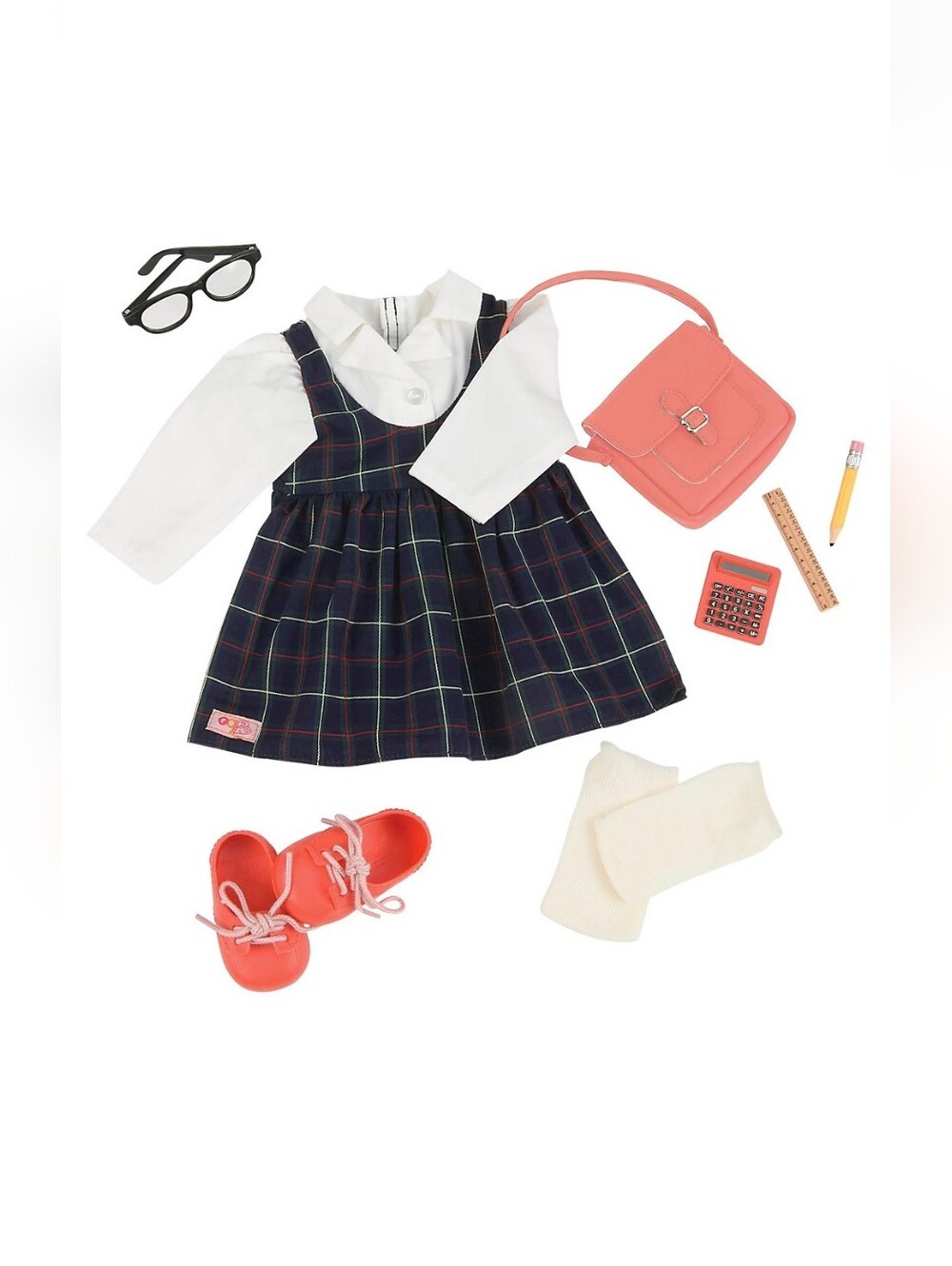 New!Our Generation Deluxe Outfit Perfect Score Dress Shirt Shoes Purse Y2K Girlh